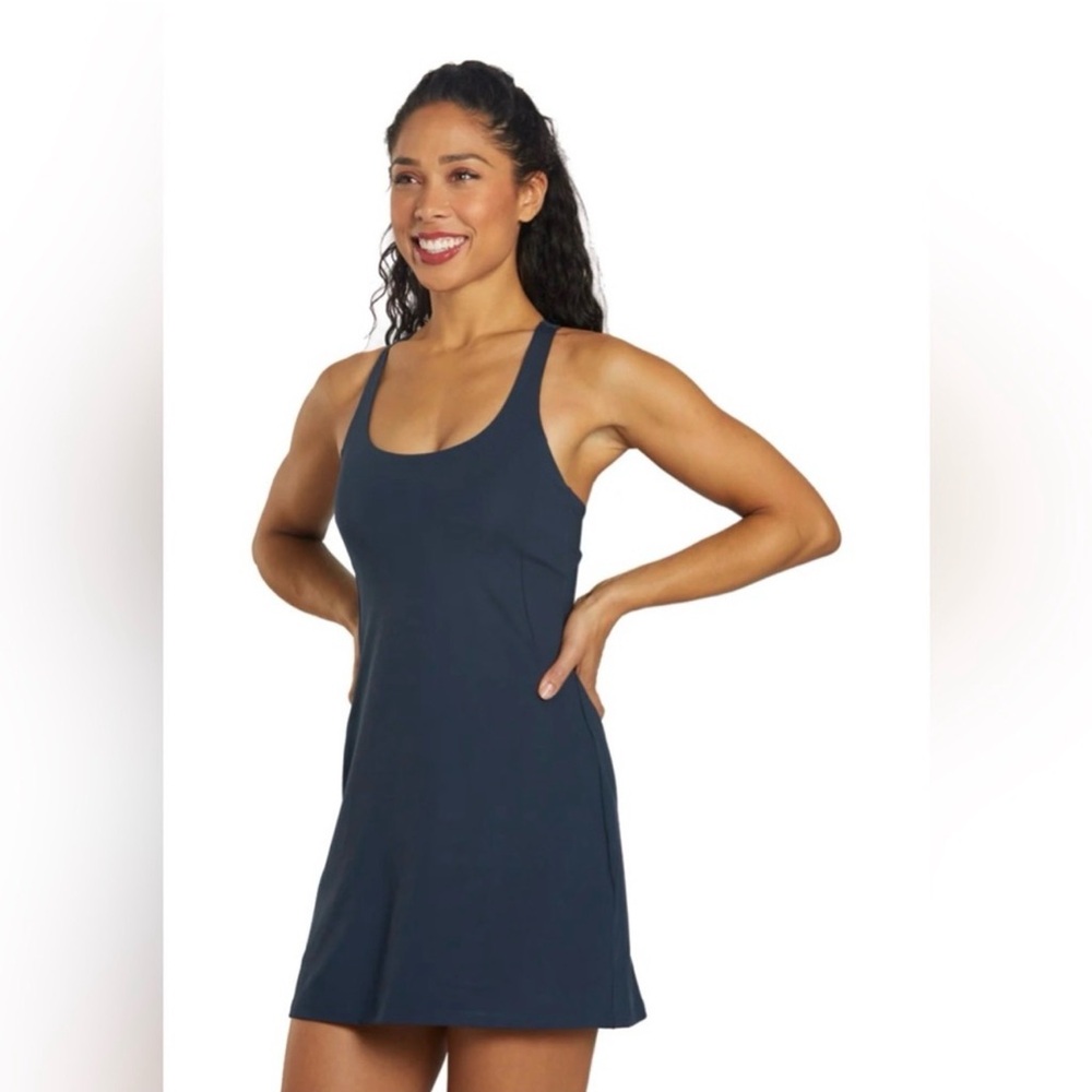 Girlfriend Collective Navy Blue Athletic Dress